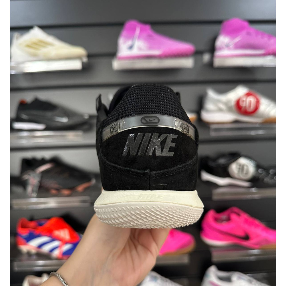 Chuteira Futsal Nike StreetGato IC Preta e Branca - Pronta Entrega