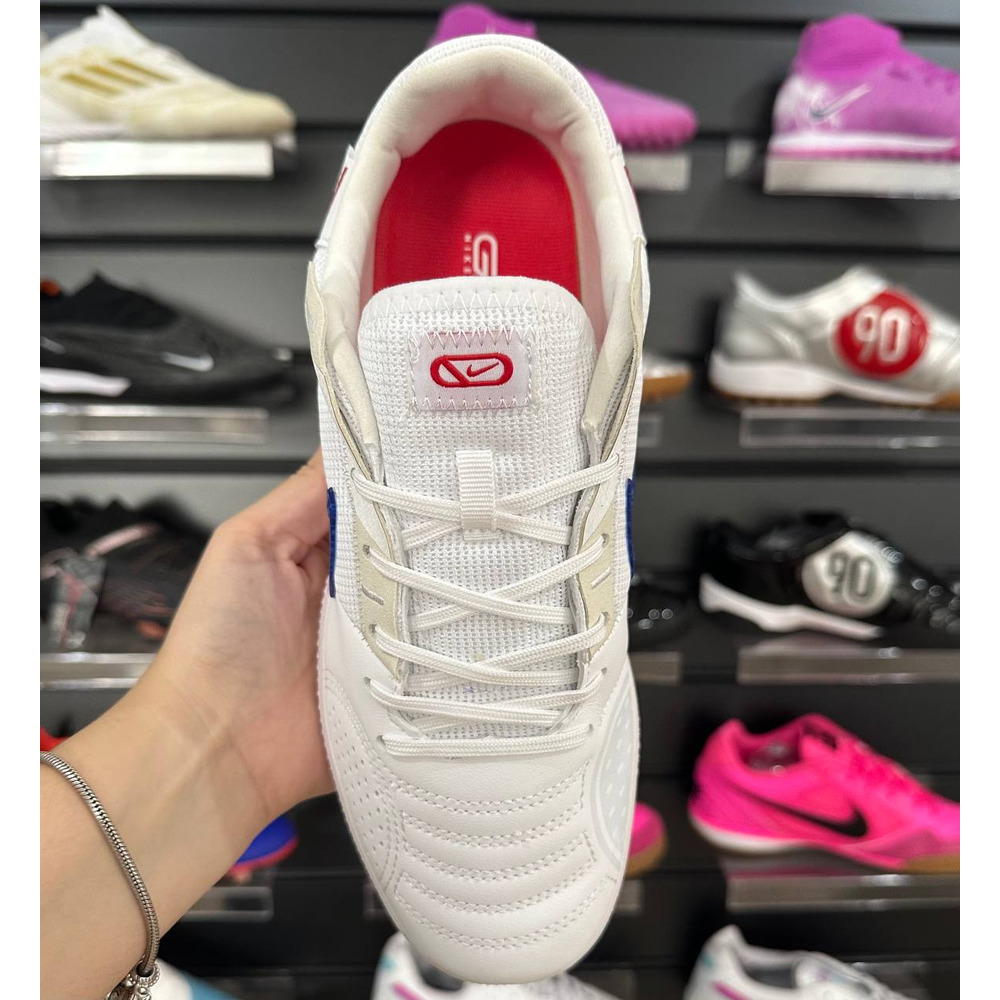 Chuteira Futsal Nike StreetGato IC Branco e Azul - Pronta Entrega