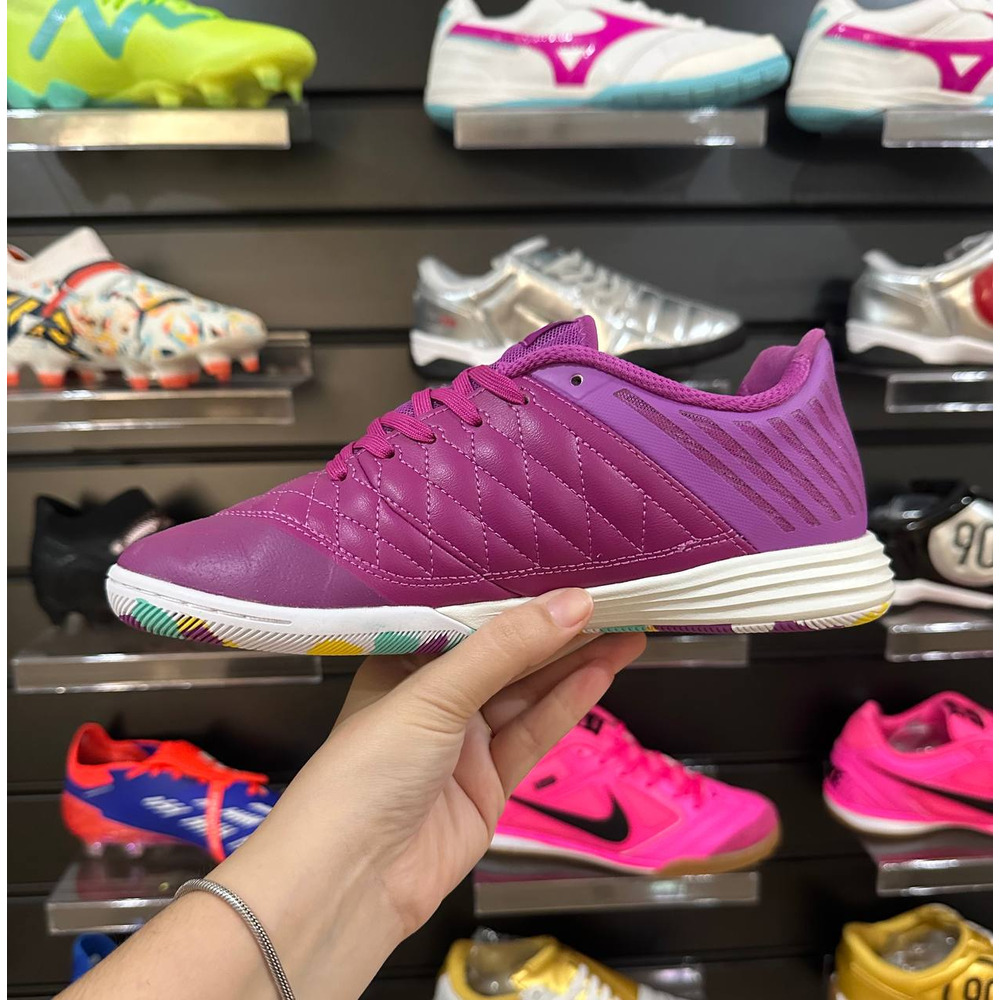 Chuteira Futsal Nike Lunar Gato II IC Roxa e Branca - Pronta Entrega