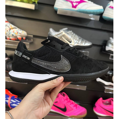 Chuteira Futsal Nike StreetGato Preta e Branca - Pronta Entrega