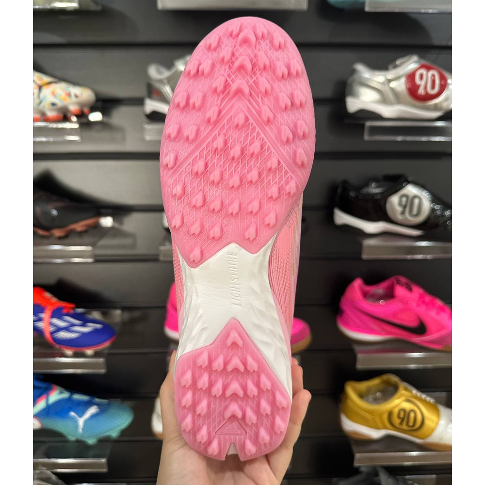 Chuteira Society Adidas F50 TF Rosa e Branca - Pronta Entrega