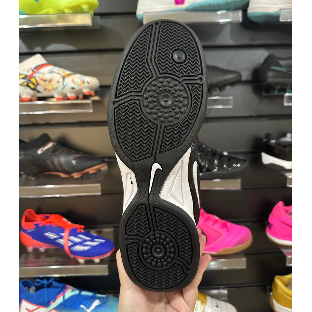 Chuteira Futsal Nike Total 90 IC Preta e Branca c/Língua - Pronta Entrega