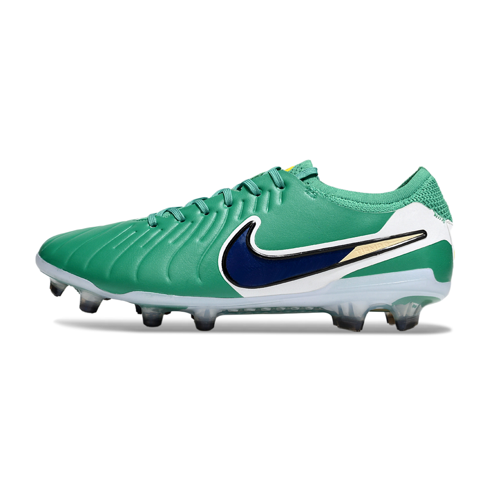 Chuteira Campo Nike Tiempo Legend 10 Elite FG Verde, Azul e Branco