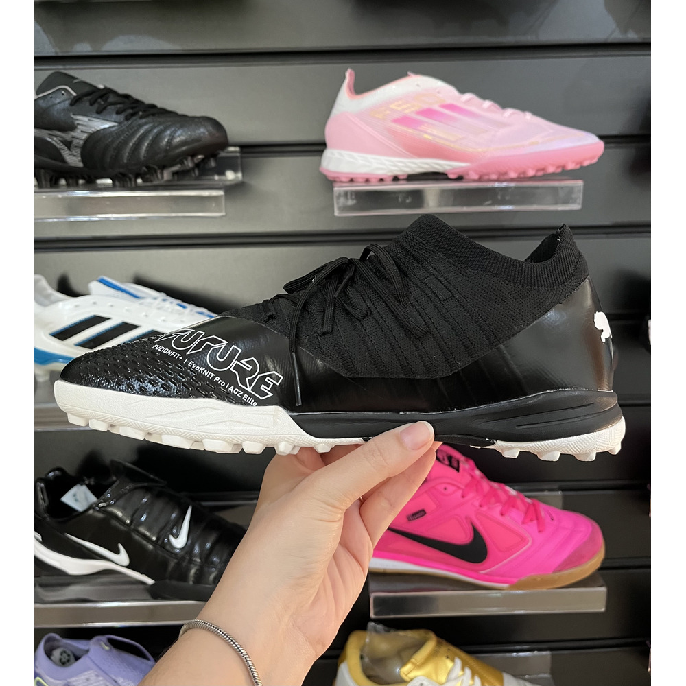 Chuteira Society Puma Future Z TF Preta e Branca - Pronta Entrega