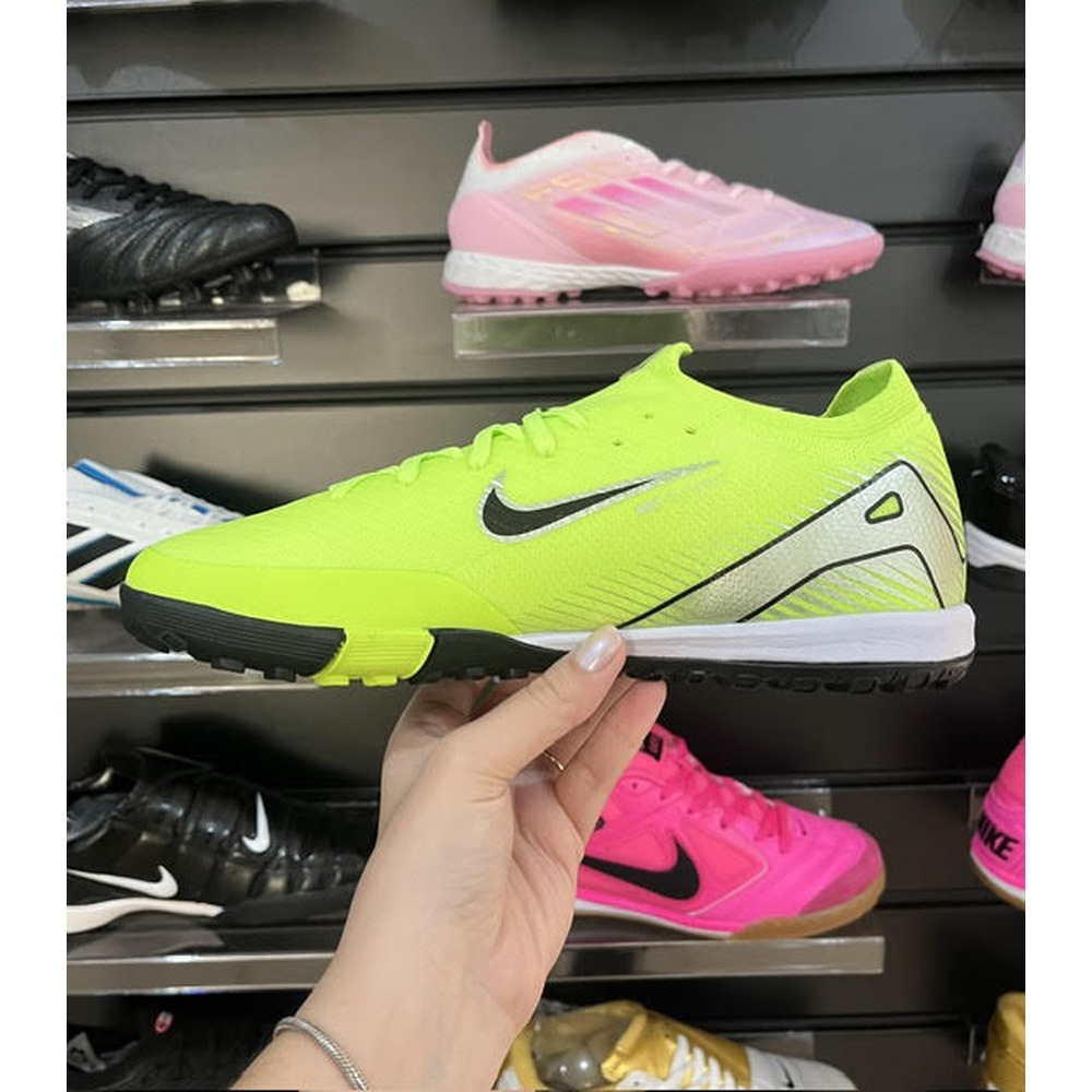 Chuteira Society Nike Air Zoom Mercurial Vapor 16 Elite TF Verde e Preta - Pronta Entrega