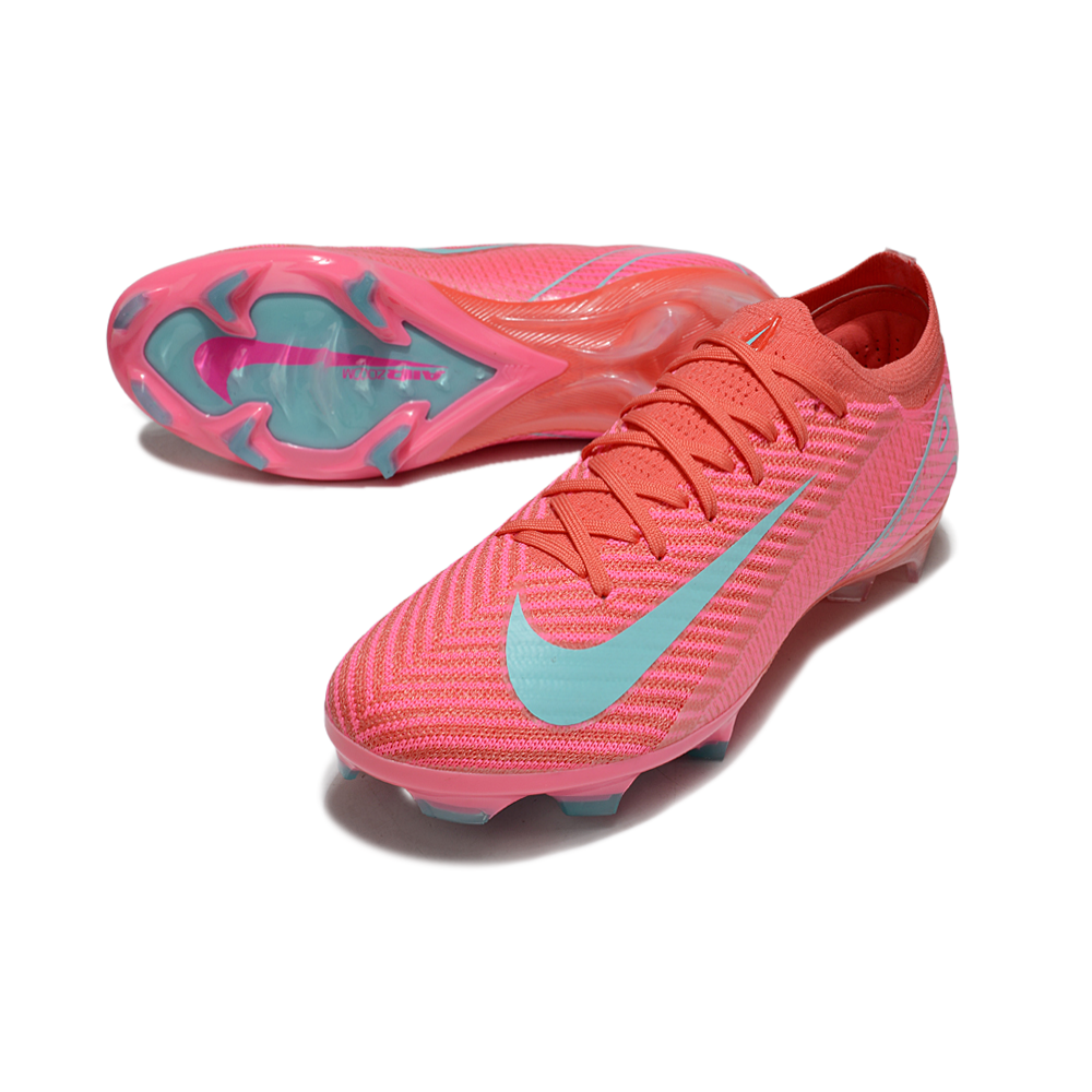 Chuteira Campo Nike Air Zoom Mercurial Vapor 16 Elite FG Rosa e Azul "Mad Energy"