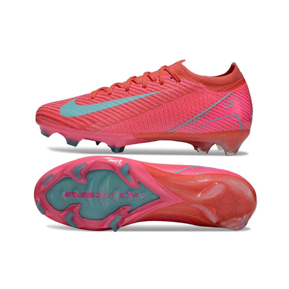 Chuteira Campo Nike Air Zoom Mercurial Vapor 16 Elite FG Rosa e Azul "Mad Energy"