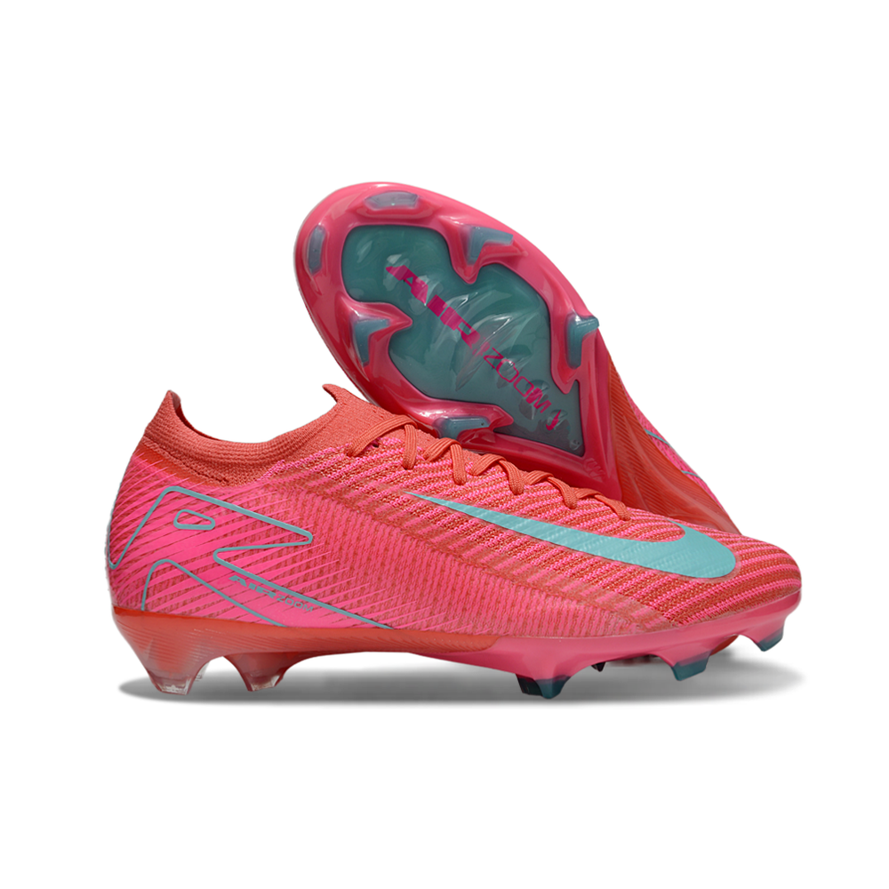 Chuteira Campo Nike Air Zoom Mercurial Vapor 16 Elite FG Rosa e Azul "Mad Energy"