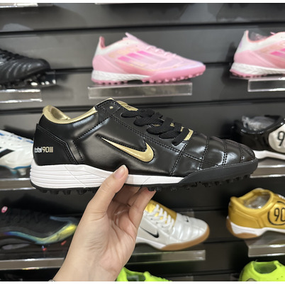 Chuteira Society Nike Total 90 TF Dourada e Preta - Pronta Entrega