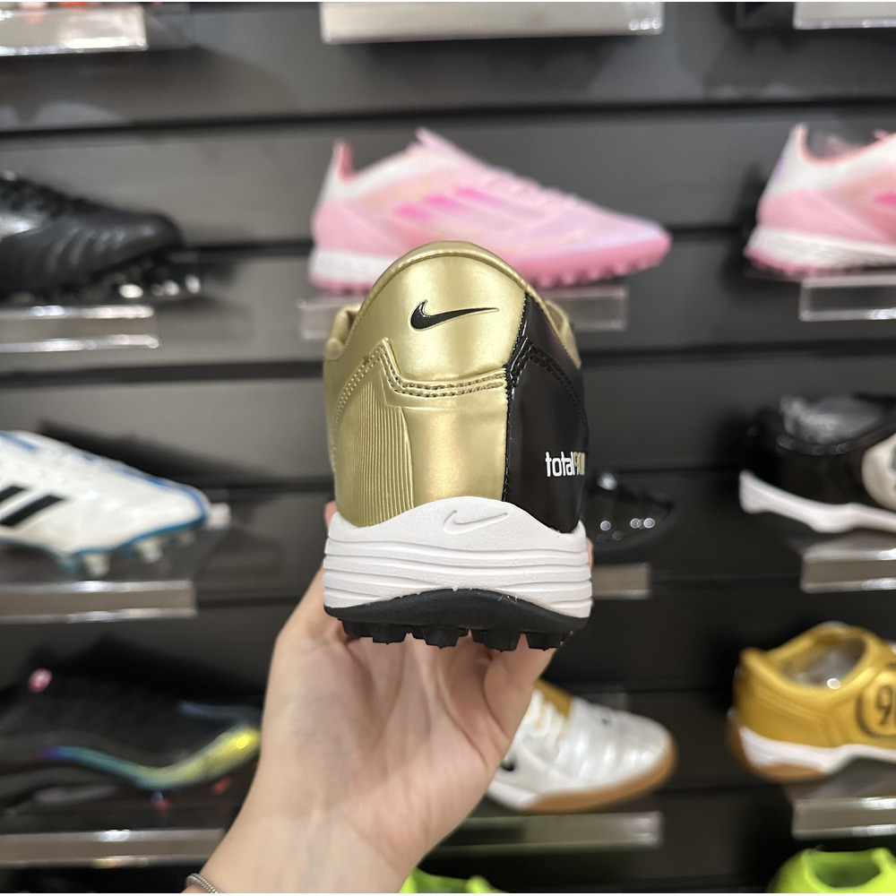 Chuteira Society Nike Total 90 TF Dourada e Preta - Pronta Entrega
