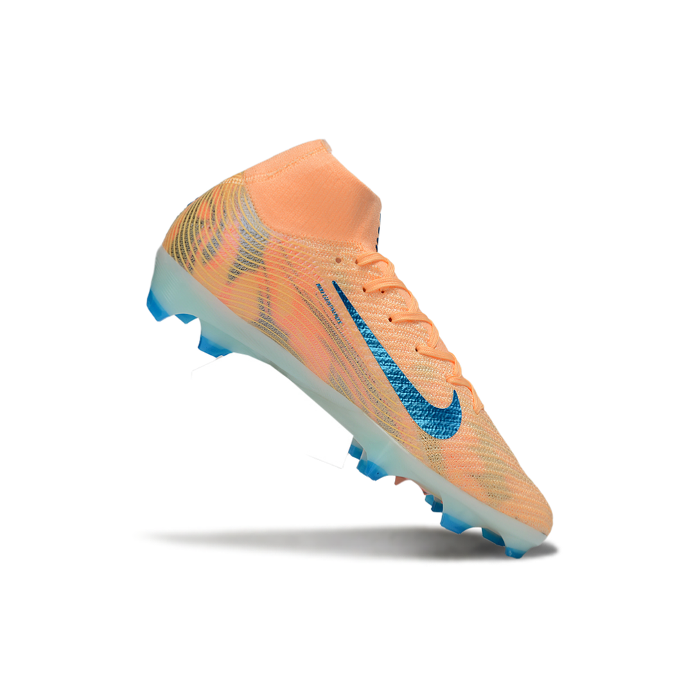 Chuteira Campo Nike Air Zoom Mercurial Superfly 10 Elite FG Laranja e Azul