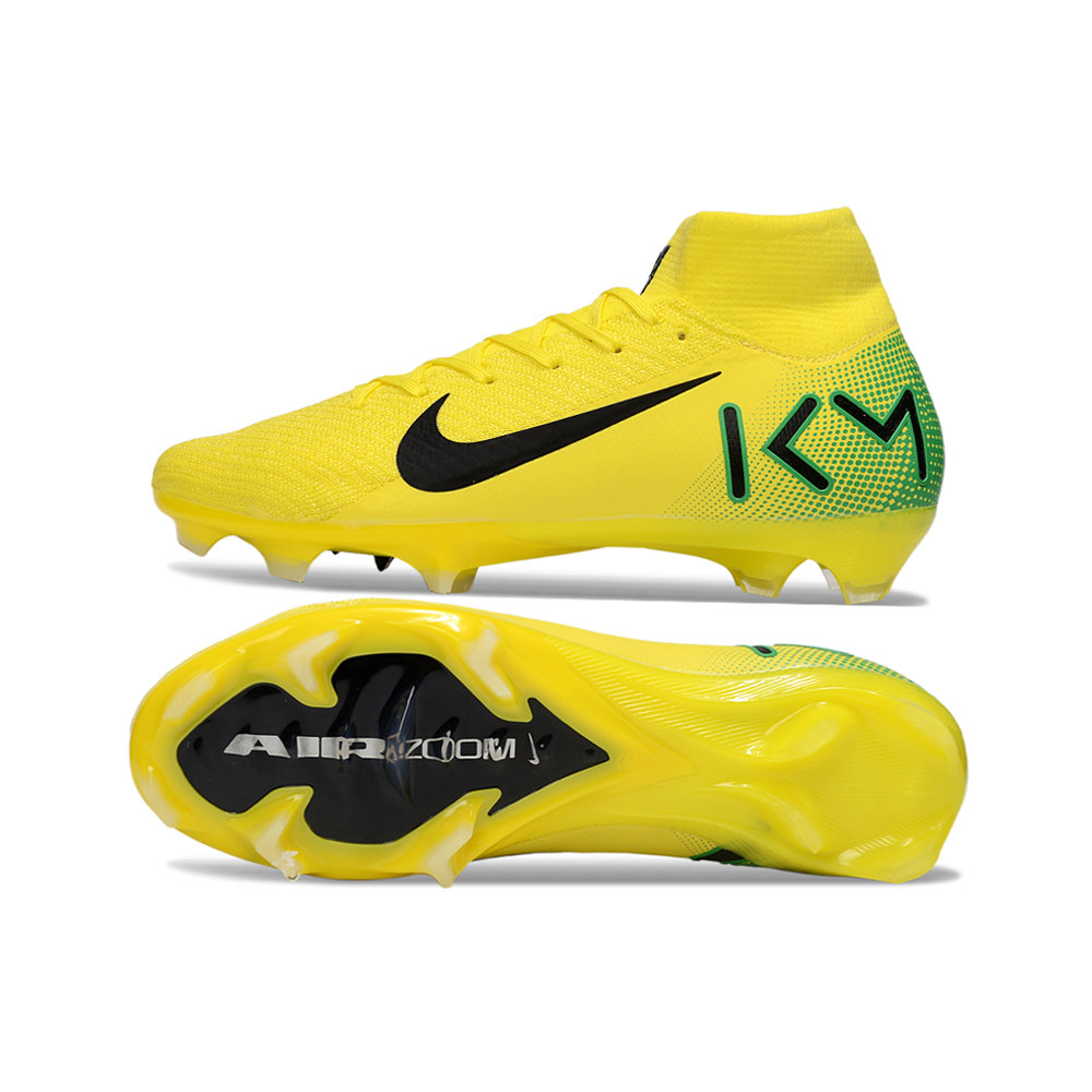 Chuteira Campo Nike Air Zoom Mercurial Superfly 10 Elite FG Amarelo, Verde e Preto
