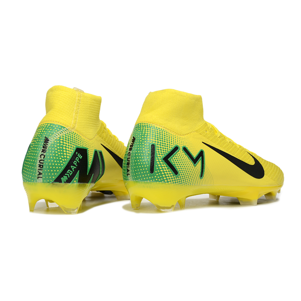 Chuteira Campo Nike Air Zoom Mercurial Superfly 10 Elite FG Amarelo, Verde e Preto