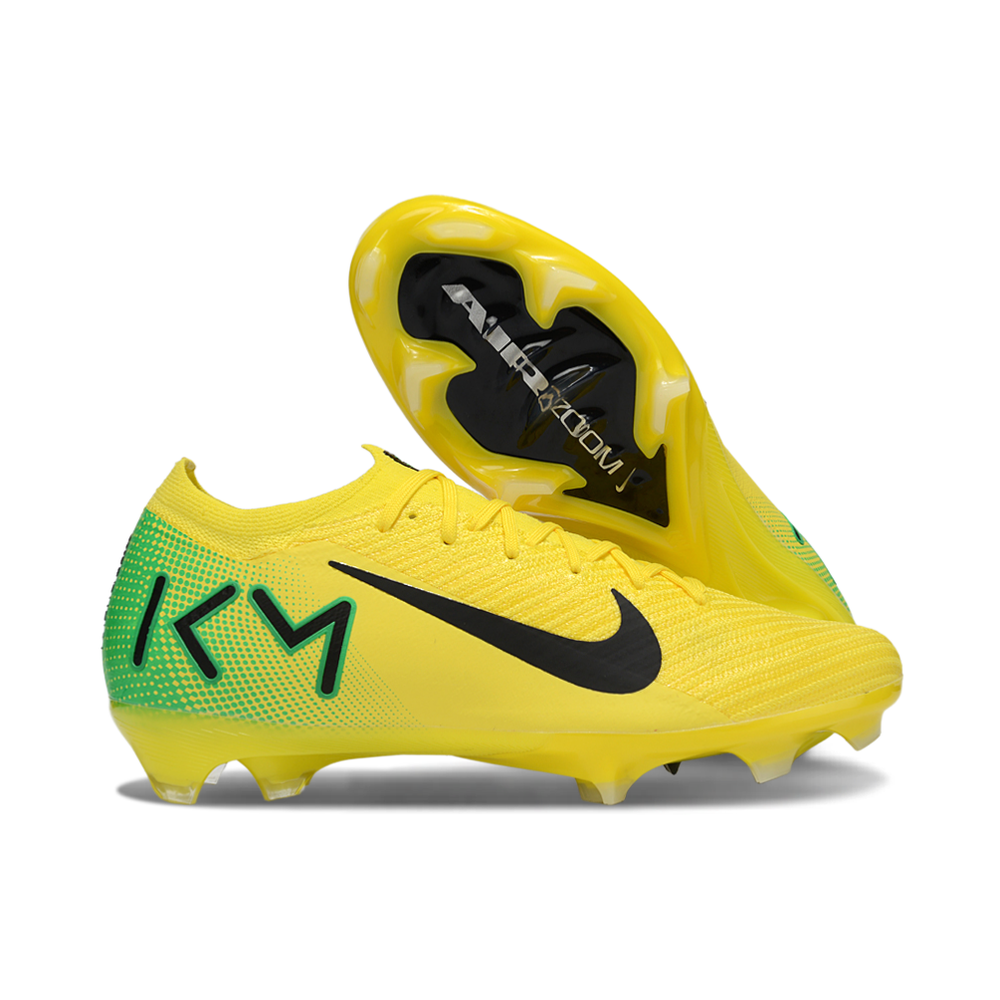 Chuteira Campo Nike Air Zoom Mercurial Vapor 16 Elite FG Amarelo, Verde e Preto