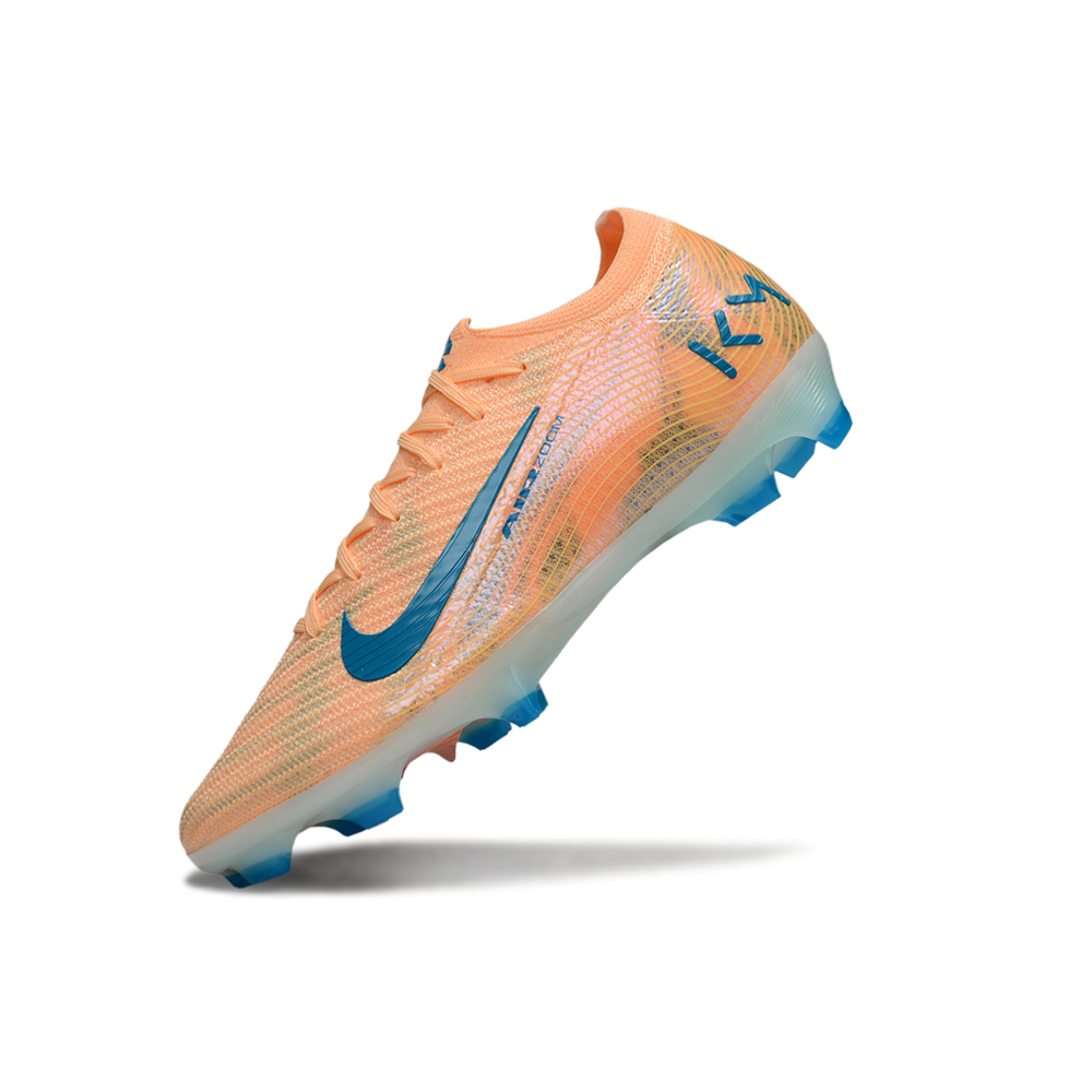 Chuteira Campo Nike Air Zoom Mercurial Vapor 16 Elite FG Laranja e Azul