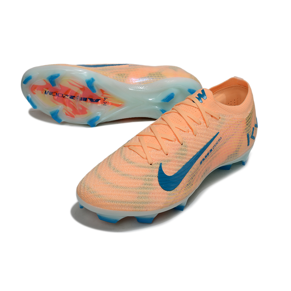 Chuteira Campo Nike Air Zoom Mercurial Vapor 16 Elite FG Laranja e Azul