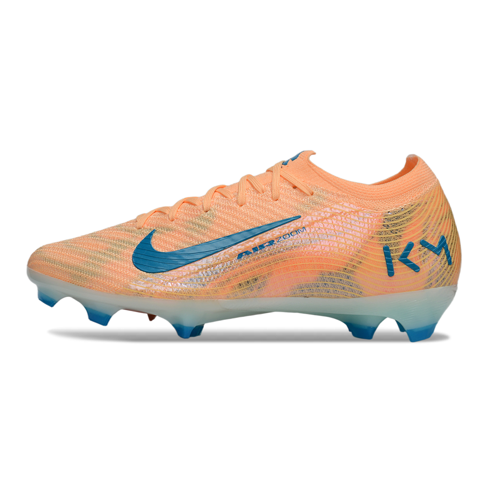 Chuteira Campo Nike Air Zoom Mercurial Vapor 16 Elite FG Laranja e Azul