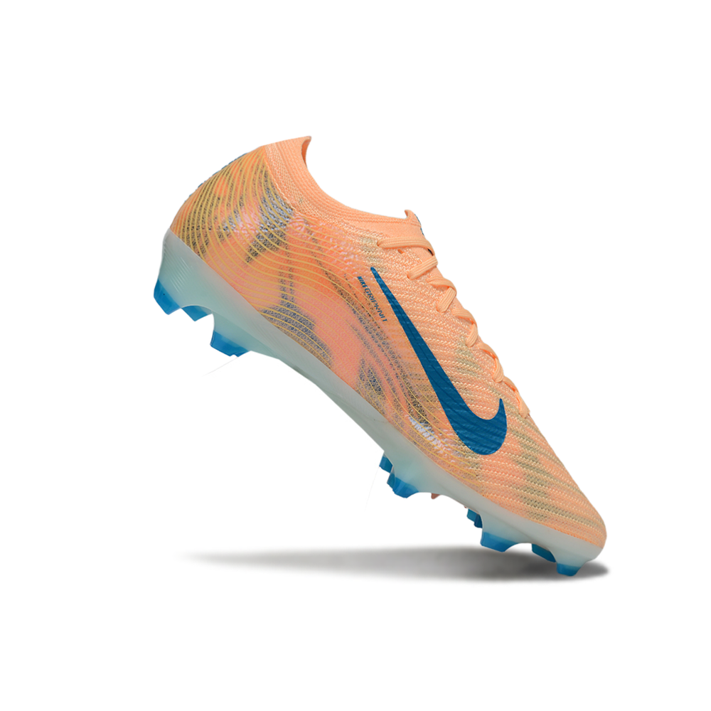 Chuteira Campo Nike Air Zoom Mercurial Vapor 16 Elite FG Laranja e Azul
