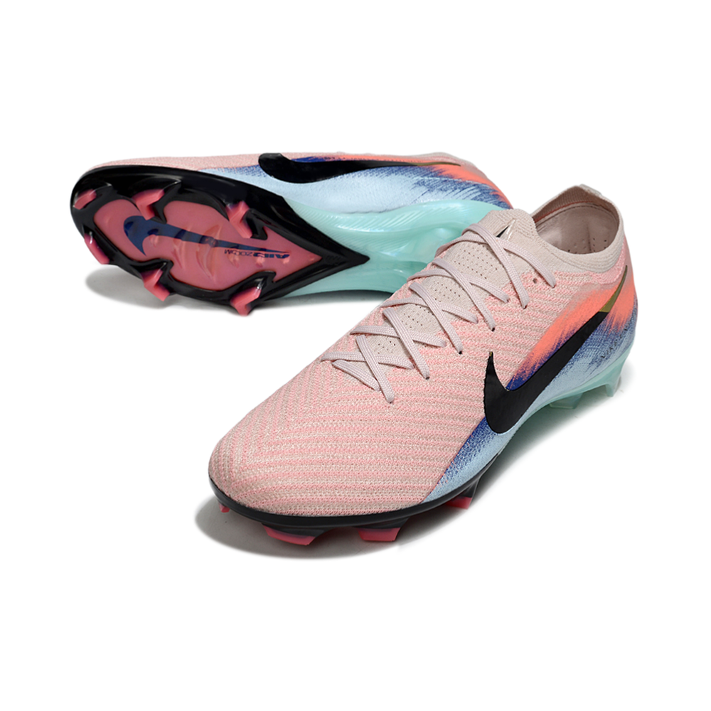 Chuteira Campo Nike Air Zoom Mercurial Vapor 16 Elite FG Rosa, Azul e Preto