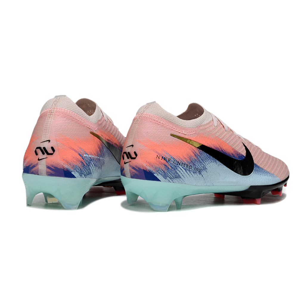 Chuteira Campo Nike Air Zoom Mercurial Vapor 16 Elite FG Rosa, Azul e Preto