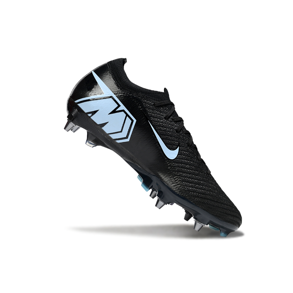 Chuteira Campo Nike Air Zoom Mercurial Vapor 16 Elite Trava Mista Preto e Azul