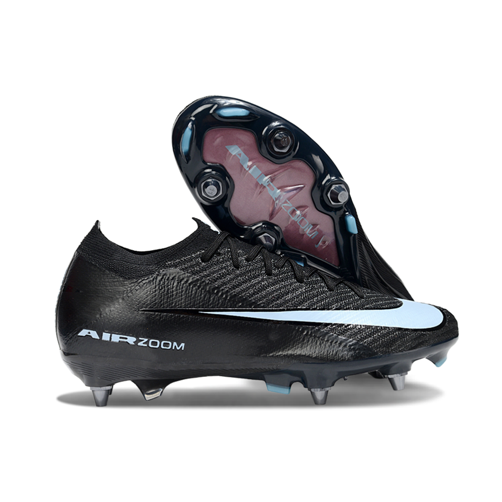 Chuteira Campo Nike Air Zoom Mercurial Vapor 16 Elite Trava Mista Preto e Azul