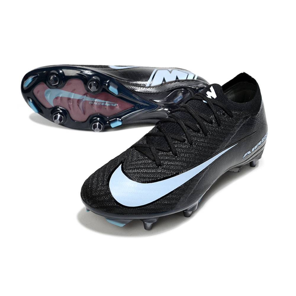 Chuteira Campo Nike Air Zoom Mercurial Vapor 16 Elite Trava Mista Preto e Azul