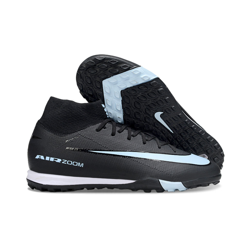 Chuteira Society Nike Air Zoom Mercurial Superfly 10 Elite TF ''Shadow'' Preto e Azul