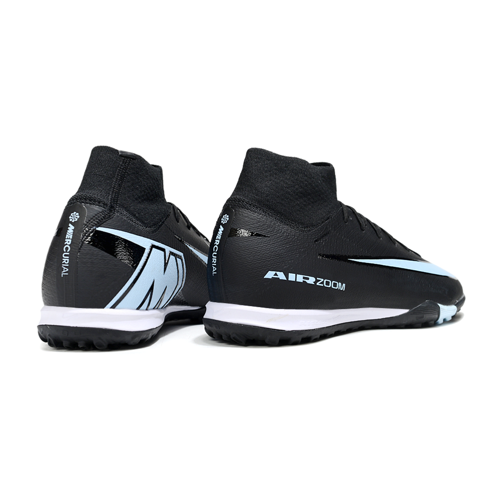Chuteira Society Nike Air Zoom Mercurial Superfly 10 Elite TF ''Shadow'' Preto e Azul