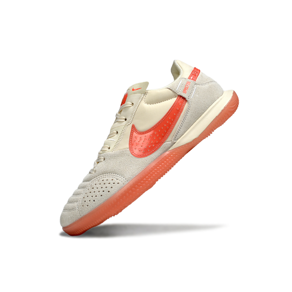 Chuteira Futsal Nike StreetGato IC Branco e Laranja