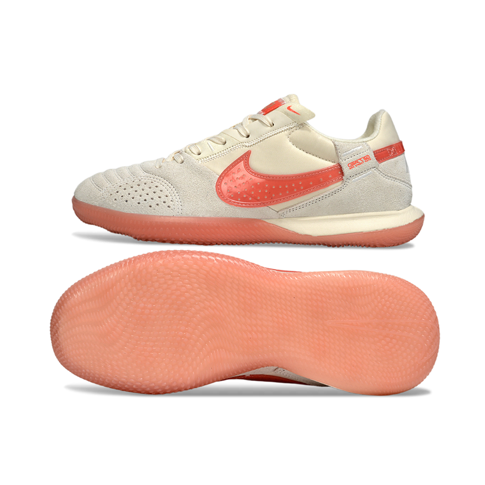 Chuteira Futsal Nike StreetGato IC Branco e Laranja