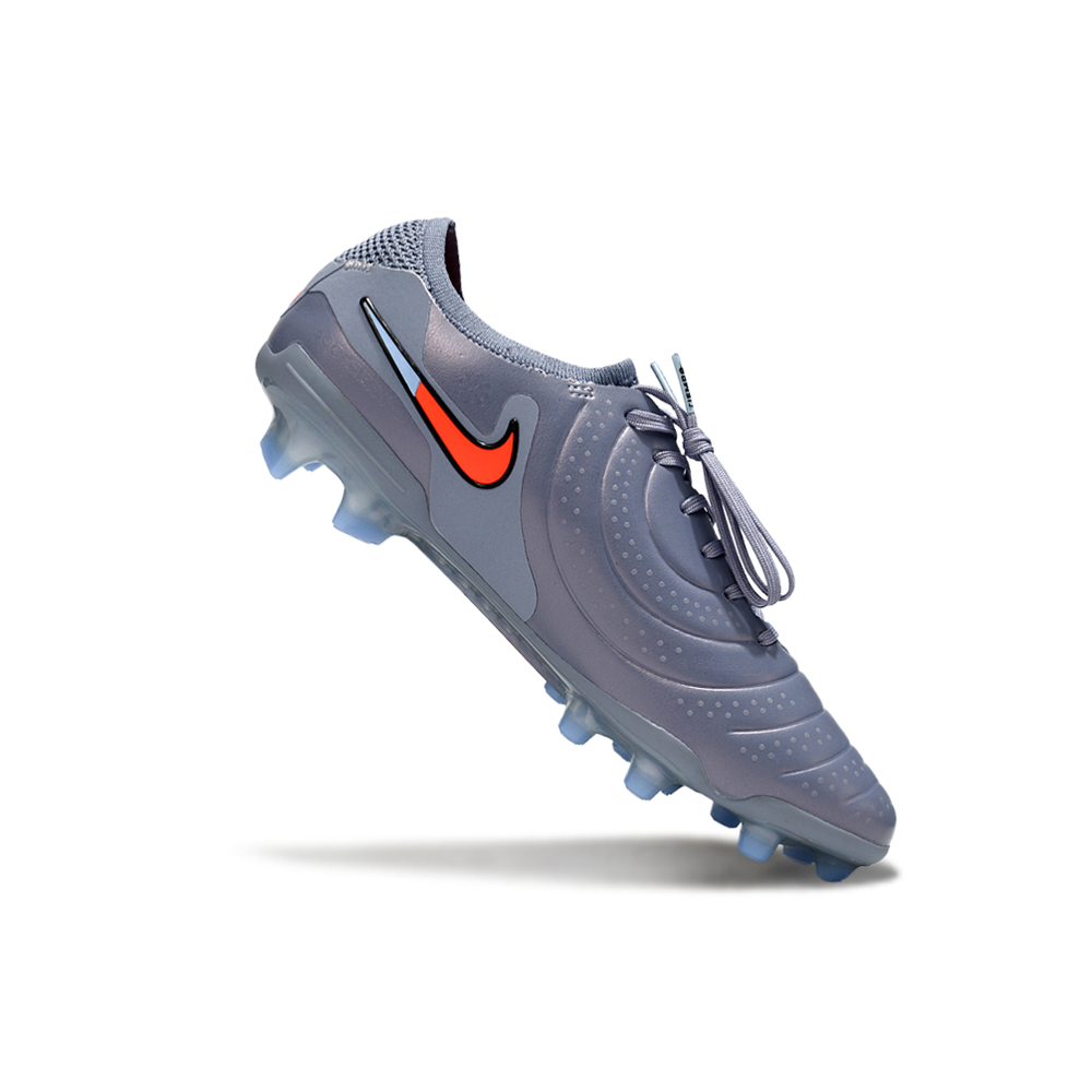 Chuteira Campo Nike Tiempo Legend 10 Elite FG Cinza e Laranja