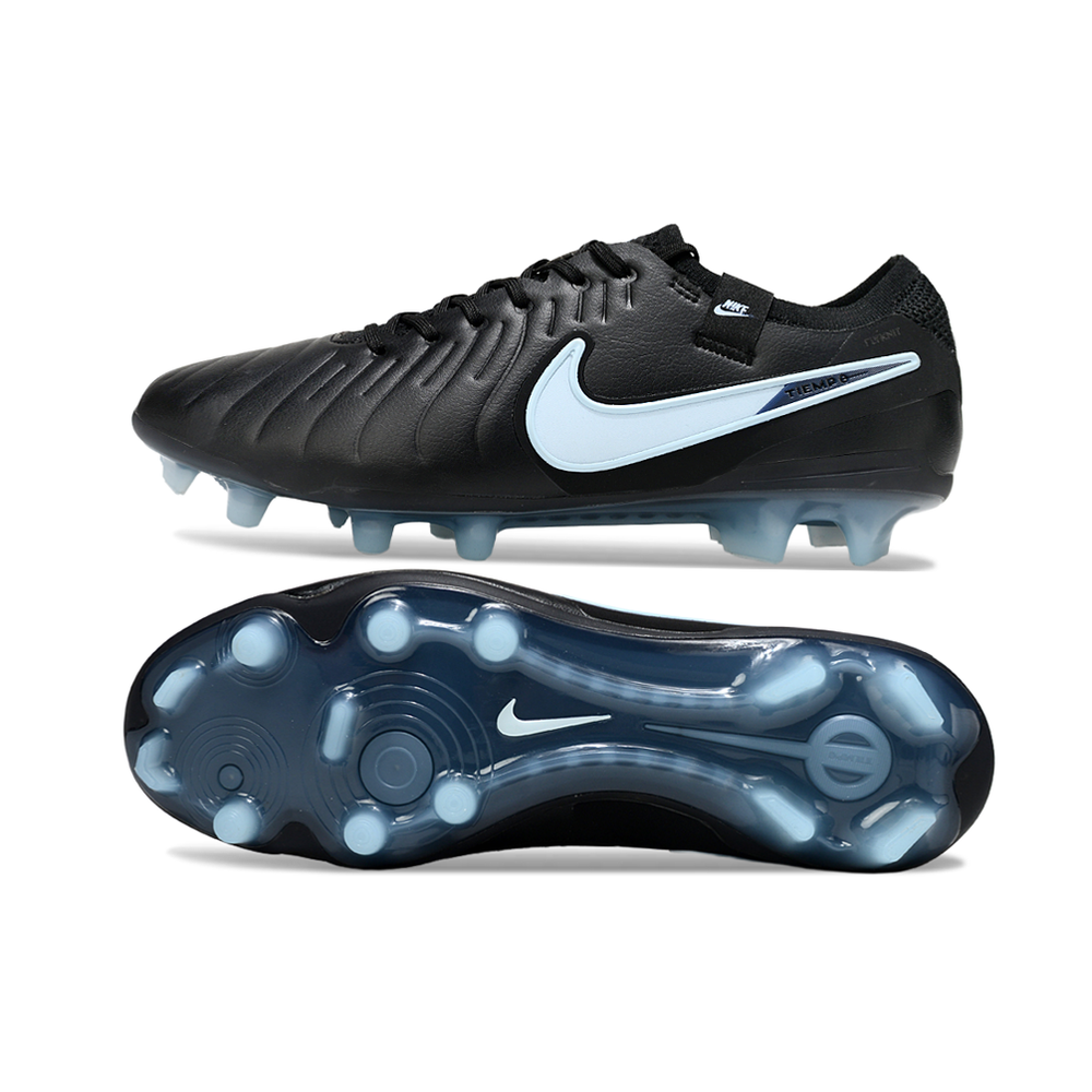 Chuteira Campo Nike Tiempo Legend 10 Elite FG ''Shadow'' Preto e Azul