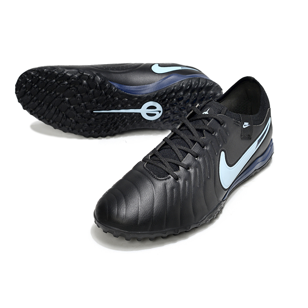 Chuteira Society Nike Tiempo Legend 10 ''Shadow'' Preto e Azul