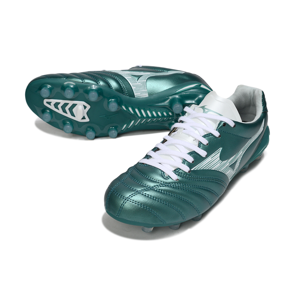 Chuteira Campo Mizuno Morelia Neo 4 Beta FG Verde e Branco 