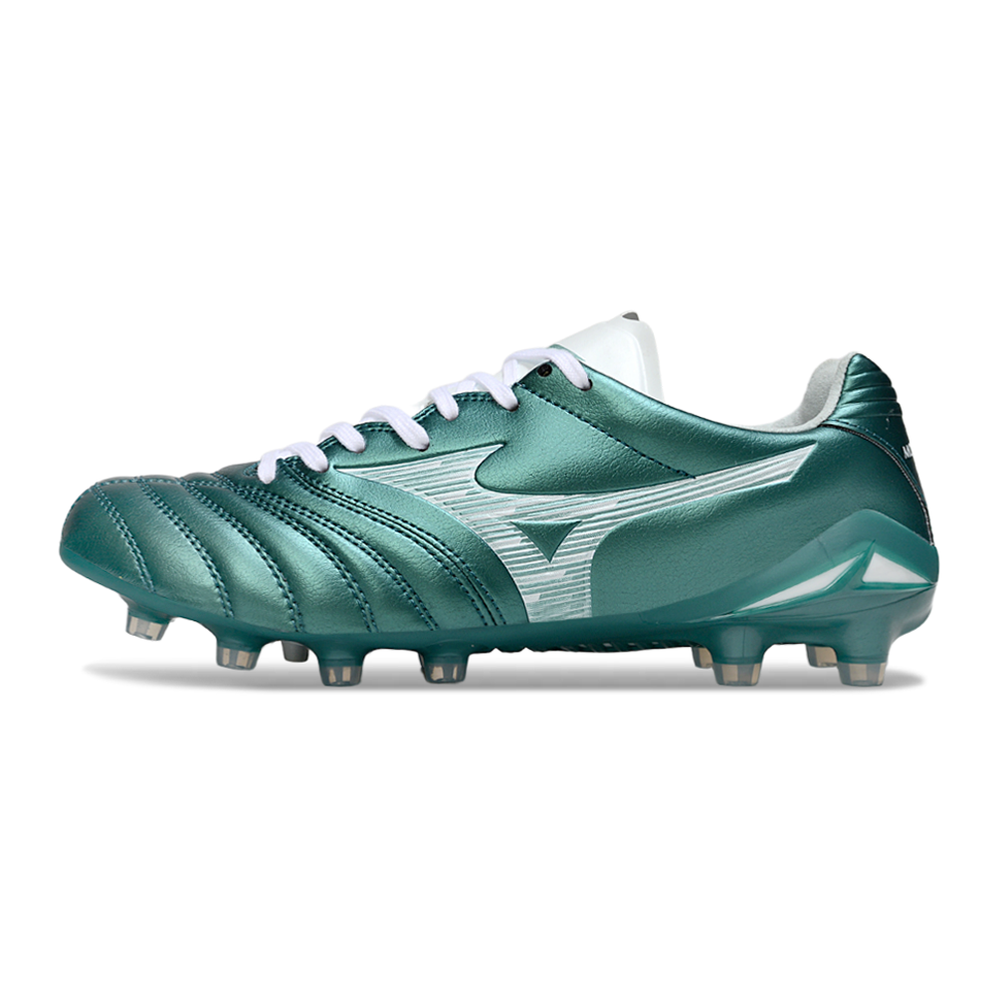 Chuteira Campo Mizuno Morelia Neo 4 Beta FG Verde e Branco 