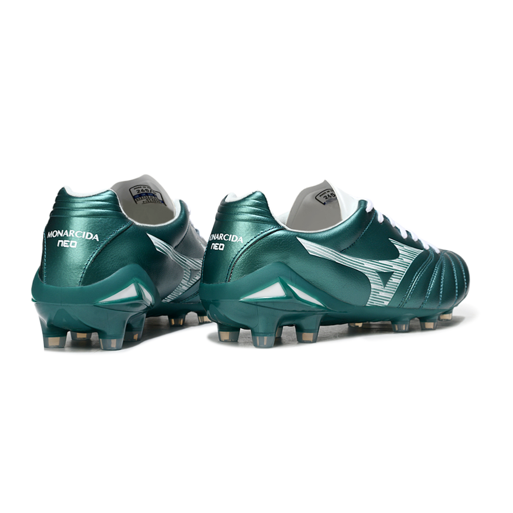 Chuteira Campo Mizuno Morelia Neo 4 Beta FG Verde e Branco 