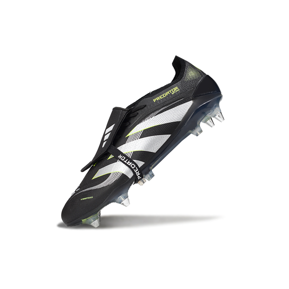 Chuteira Campo Adidas Predator Elite FT 30 Ponta de Aluminio Preto e Verde