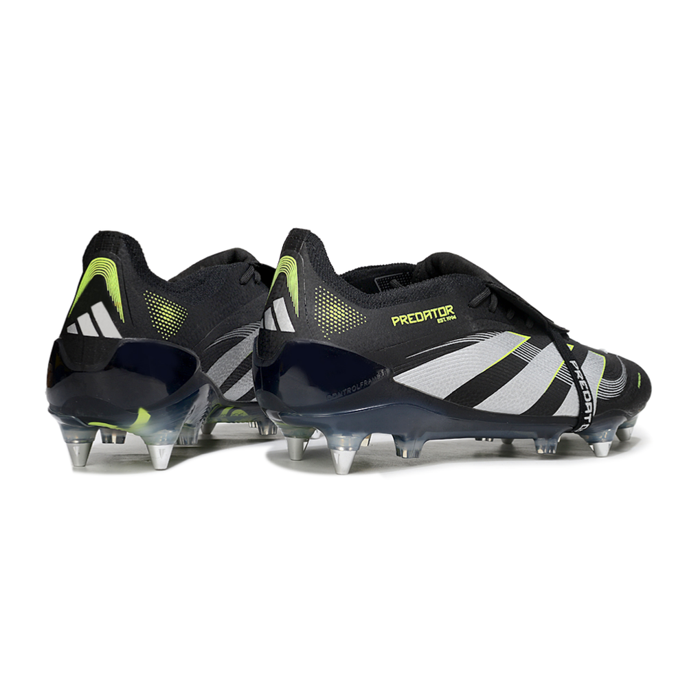 Chuteira Campo Adidas Predator Elite FT 30 Ponta de Aluminio Preto e Verde