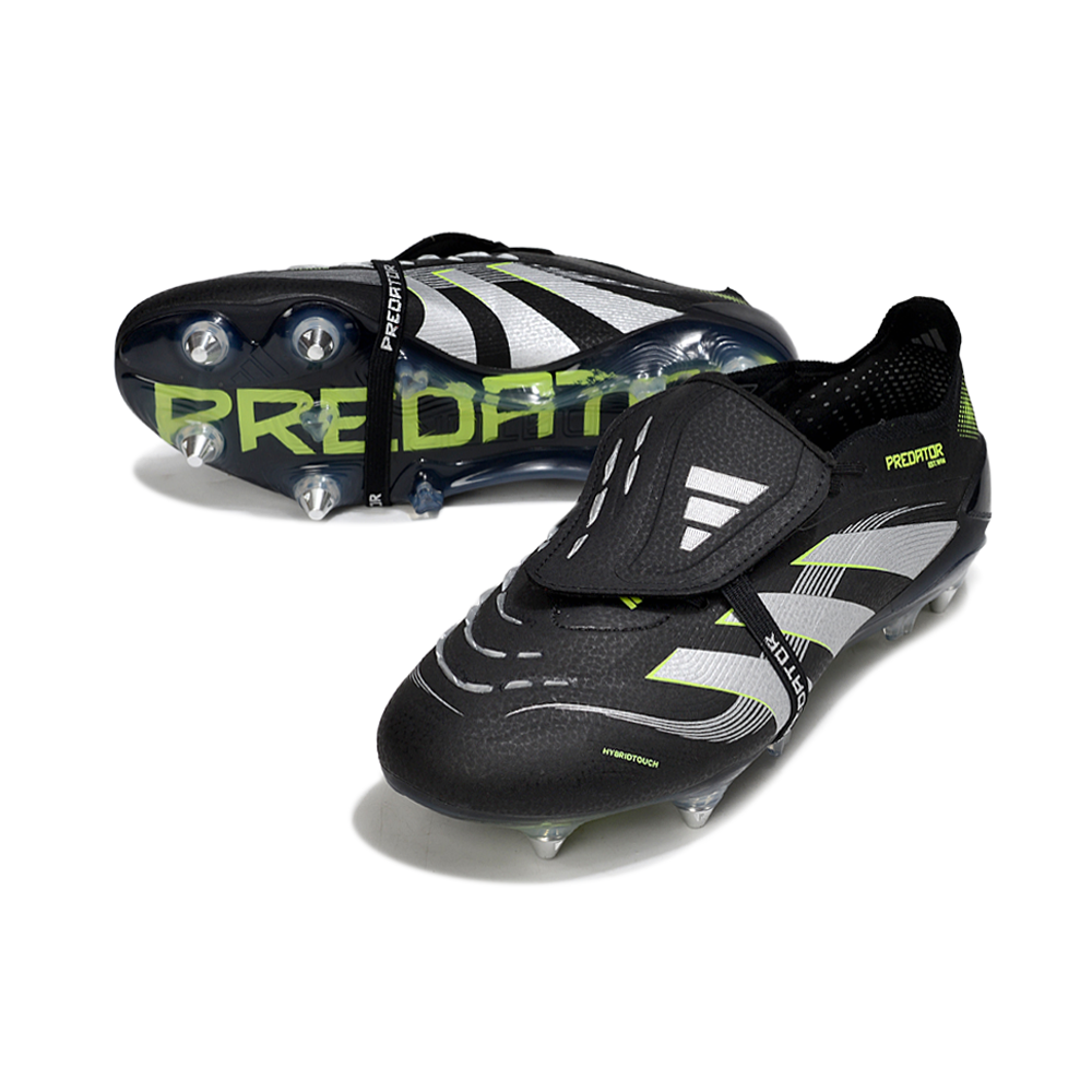 Chuteira Campo Adidas Predator Elite FT 30 Ponta de Aluminio Preto e Verde