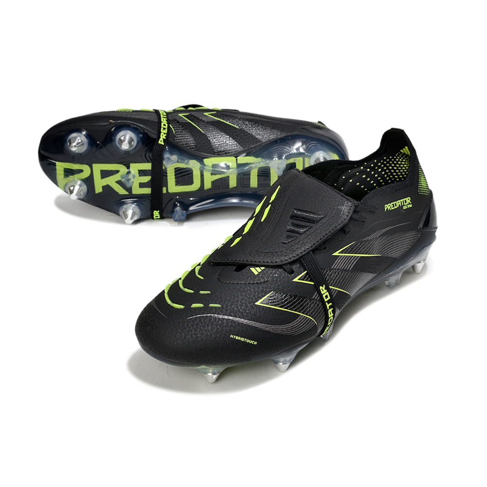 Chuteira Campo Adidas Predator Elite FT 30 Ponta de Aluminio Preto e Verde
