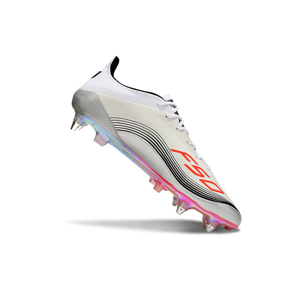 Chuteira Campo Adidas F50 Ponta de Aluminio Branco, Laranja e Preto