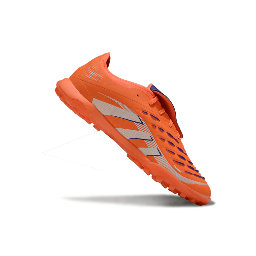Chuteira Society Adidas Predator League Elite TF Laranja e Branco