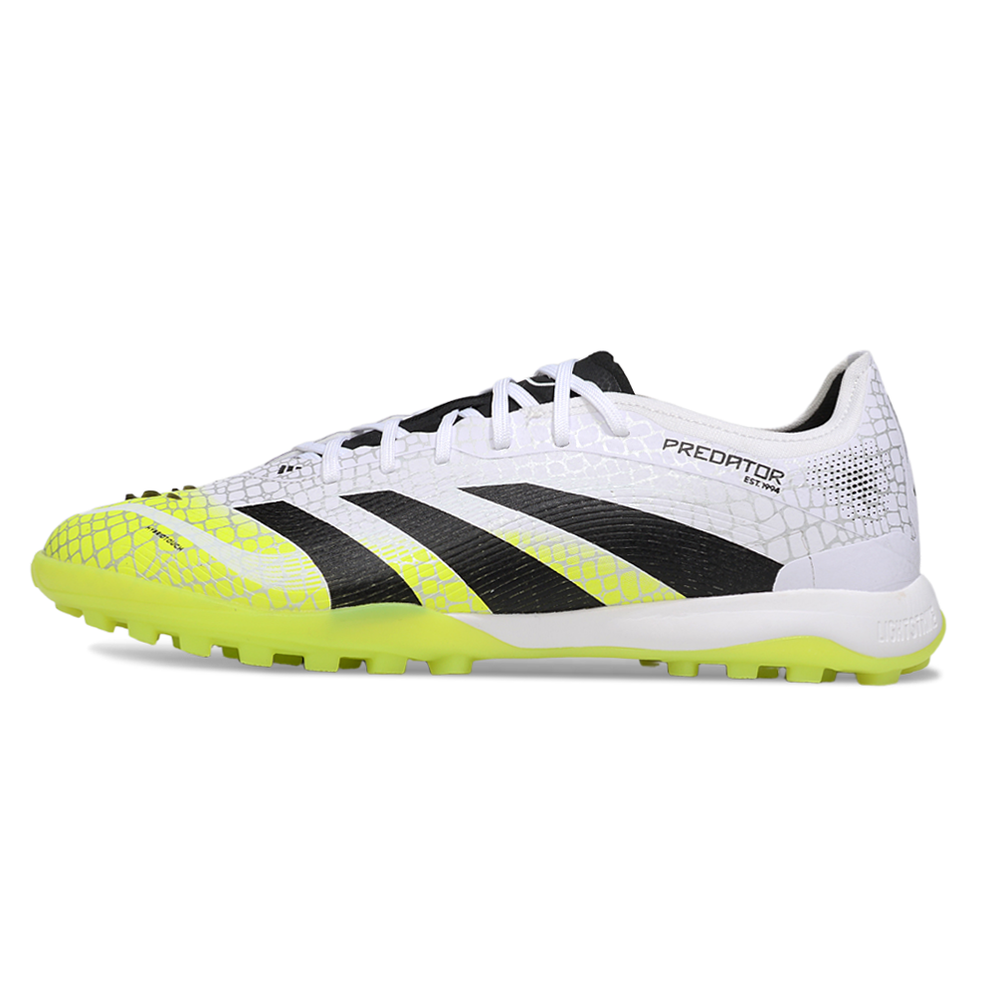 Chuteira Society Adidas Predator Elite TF Branco, Amarelo e Preto
