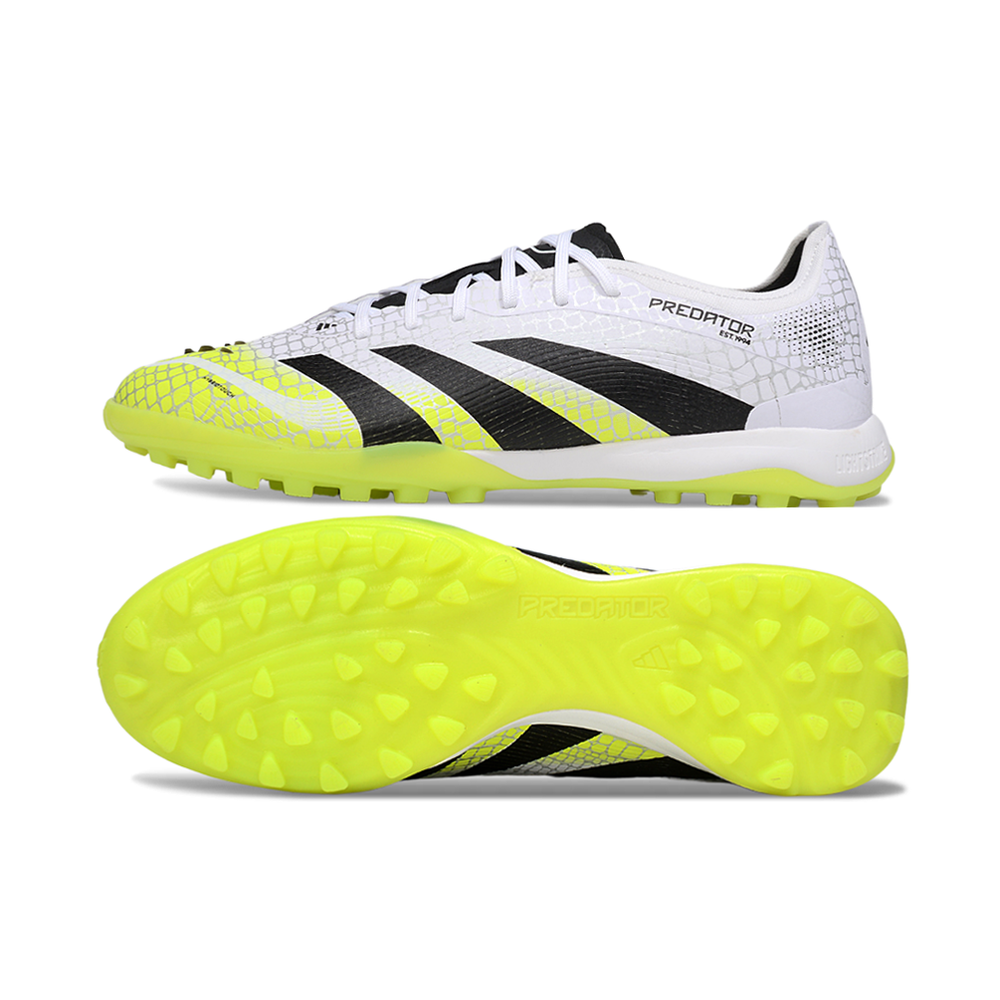 Chuteira Society Adidas Predator Elite TF Branco, Amarelo e Preto
