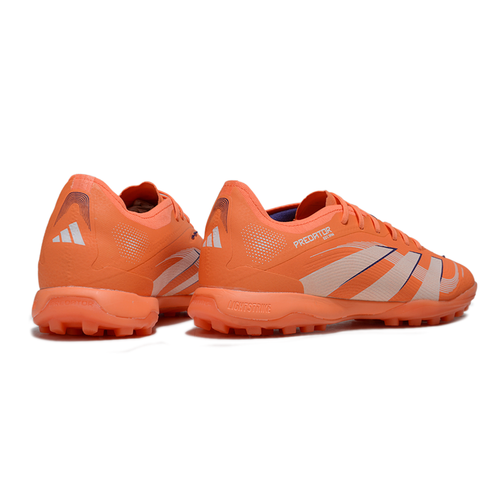 Chuteira Society Adidas Predator Elite TF Laranja e Branco
