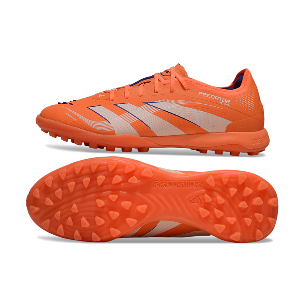 Chuteira Society Adidas Predator Elite TF Laranja e Branco