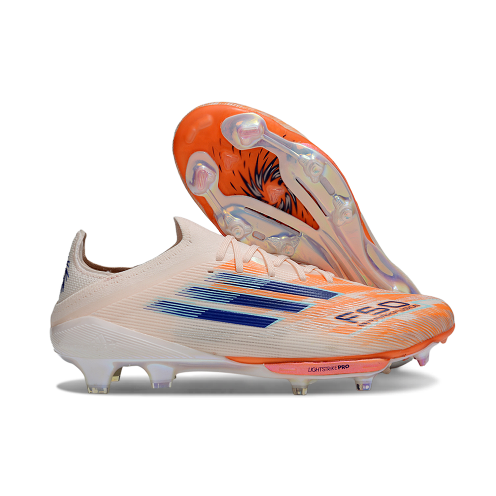 Chuteira Campo Adidas F50 FG Rosa e Azul