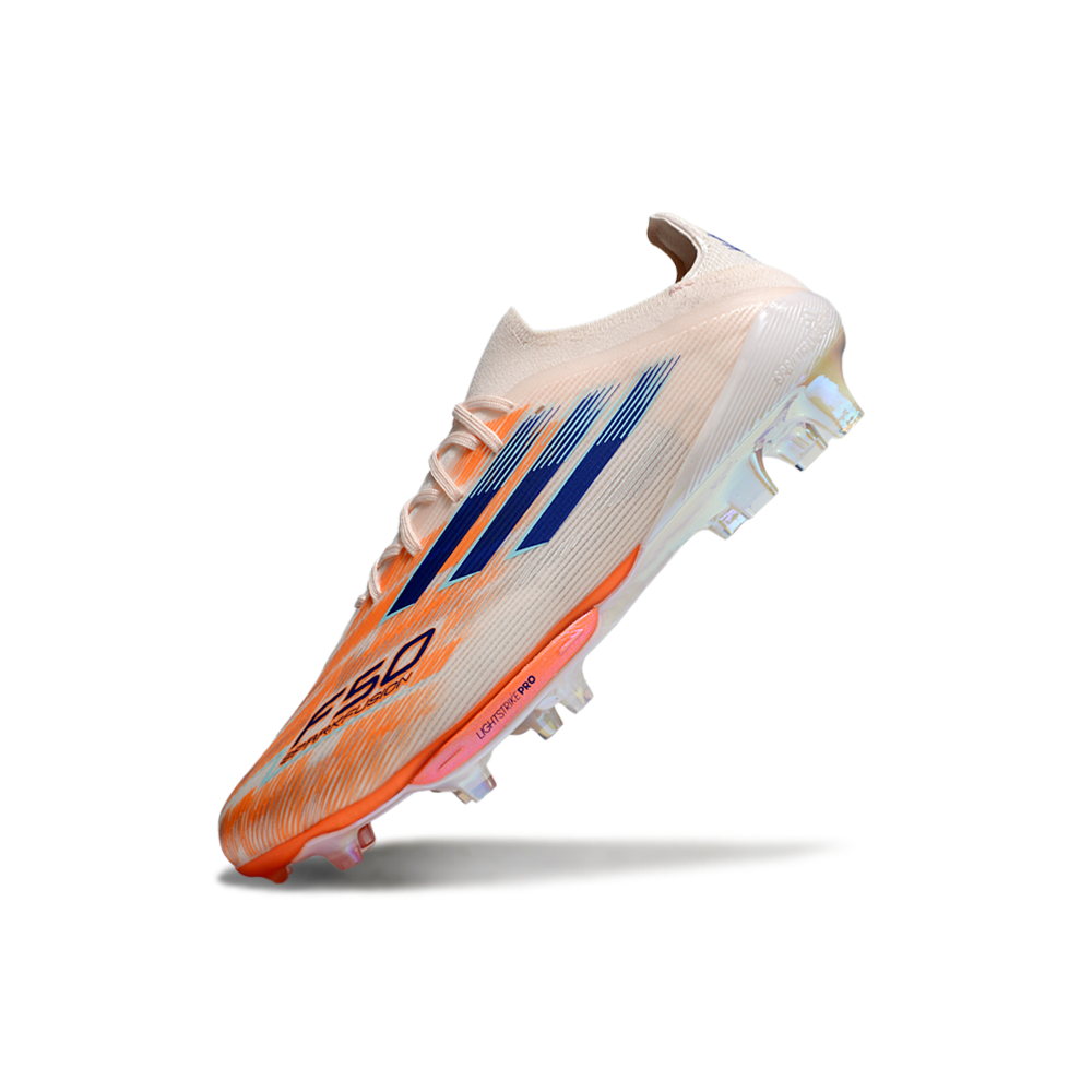Chuteira Campo Adidas F50 FG Rosa e Azul