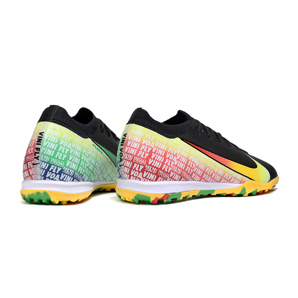 Chuteira Society Nike Air Zoom Mercurial Vapor 16 Elite TF Preto, Amarelo e Rosa